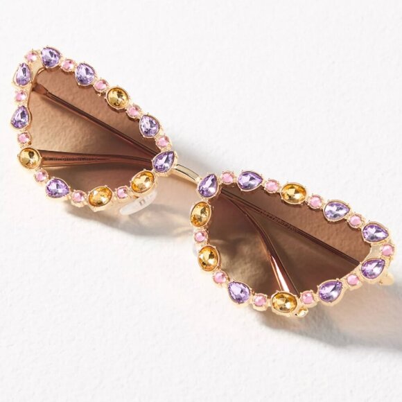 Anthropologie Accessories - Rhinestone Deco Wire Sunglasses